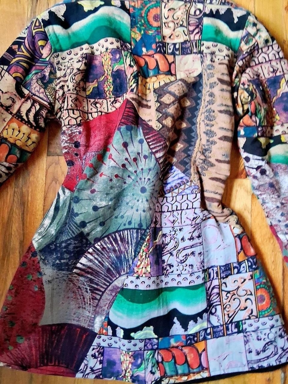 Sacred Threads Multicolor Patchwork Long Sleeve Jacket